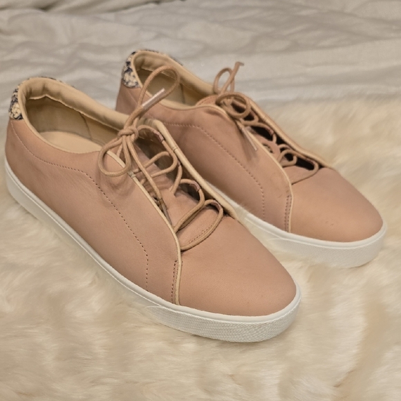 Cole Haan Pink Low-Top Sneakers with Leather Upper - Picture 1 of 16